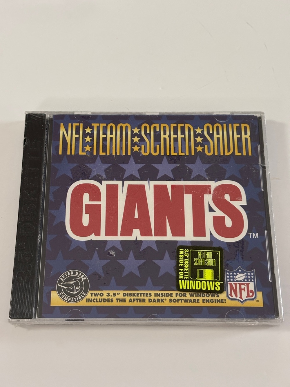 Vintage NFL New York Giants Windows 95 Screen Saver After Dark Software Sealed